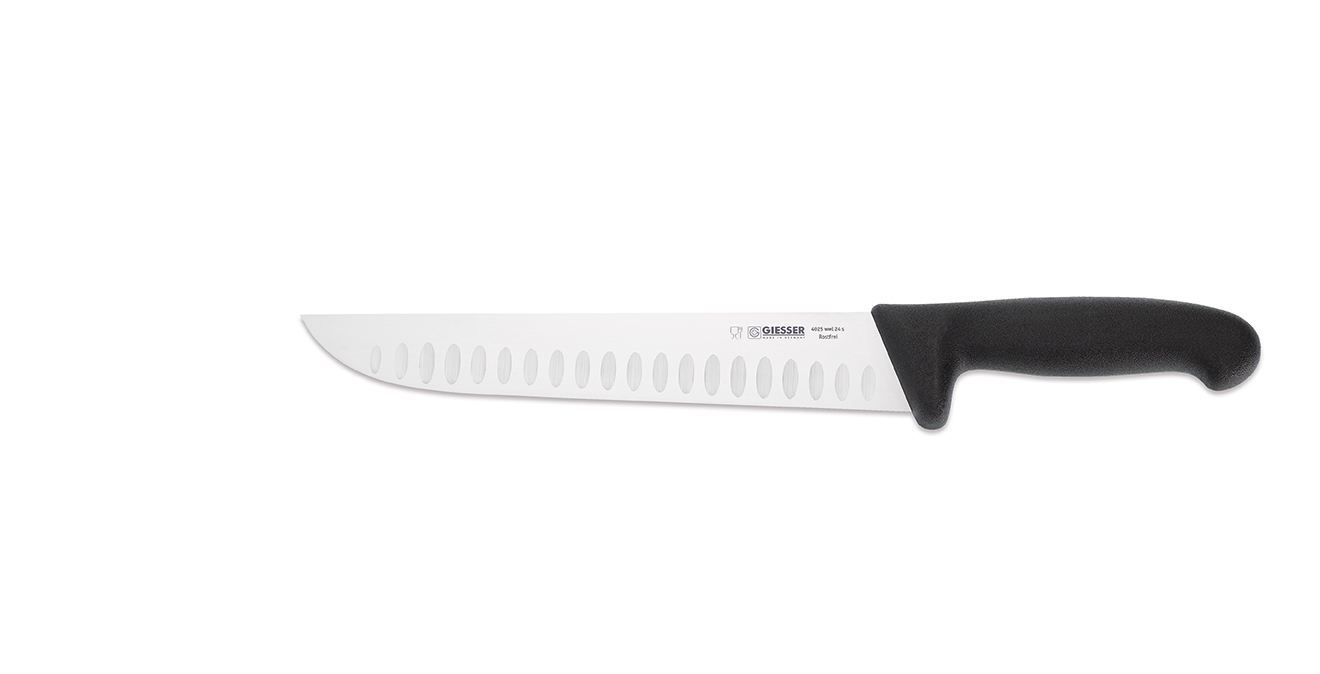 Schlachtmesser 4025, schmale Form mit Kullenschliff, 24 cm