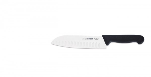 Santoku Kochmesser 8269, japanische Form, mit Kullenschliff, 18 cm