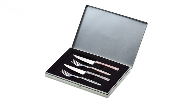 Steakbesteck 9750, 4-teilig in Alu-Box