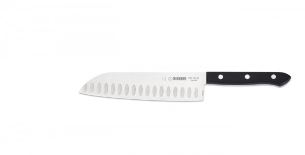 Santoku Kochmesser 8269, 18cm Klinge mit Wellenschliff - POM -